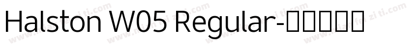Halston W05 Regular字体转换